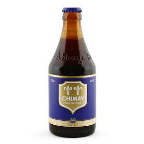 Bouteille de bière brune Chimay Bleue 33cl